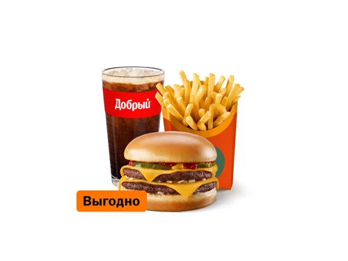Двойной Чизбургер Комбо Большой