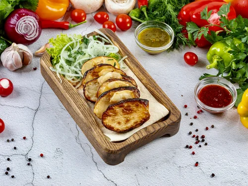 Картофель, запеченный с курдюком